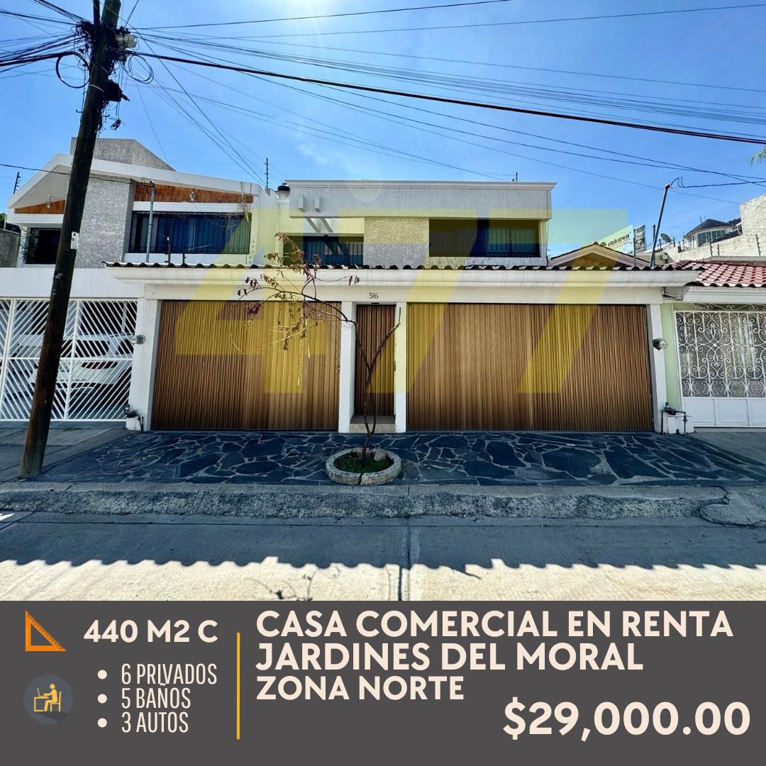 Casa comercial en Renta Jardines del Moral