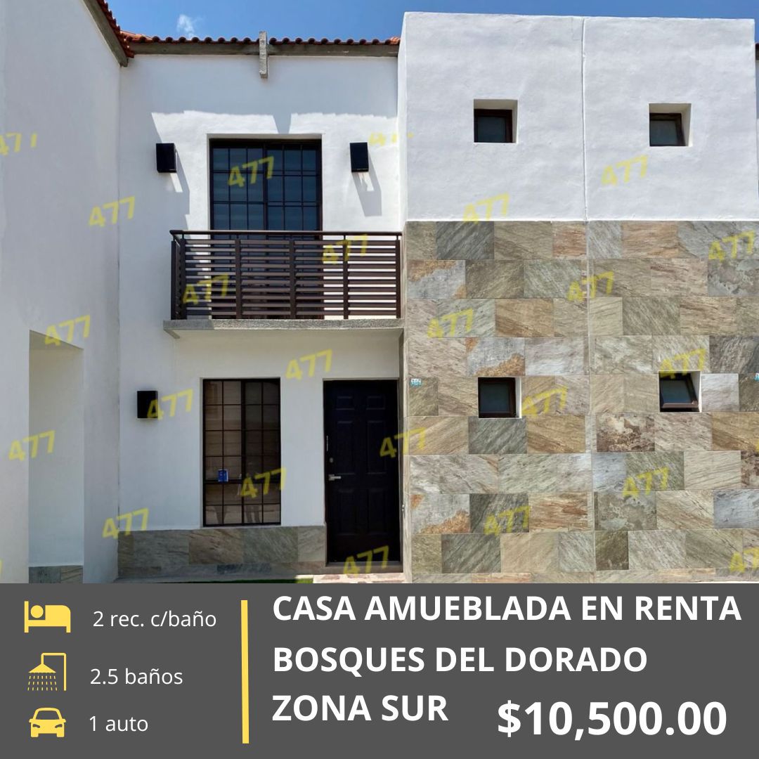 CASA AMUEBLADA EN RENTA (BOSQUES DEL DORADO)