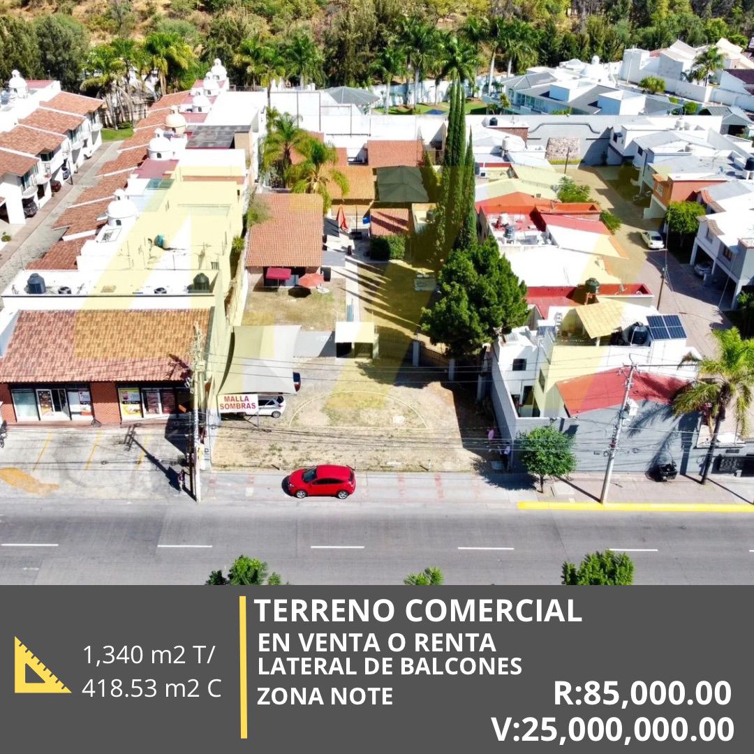 TERRENO EN RENTA A UN COSTADO DE BALCONES DEL CAMPESTRE