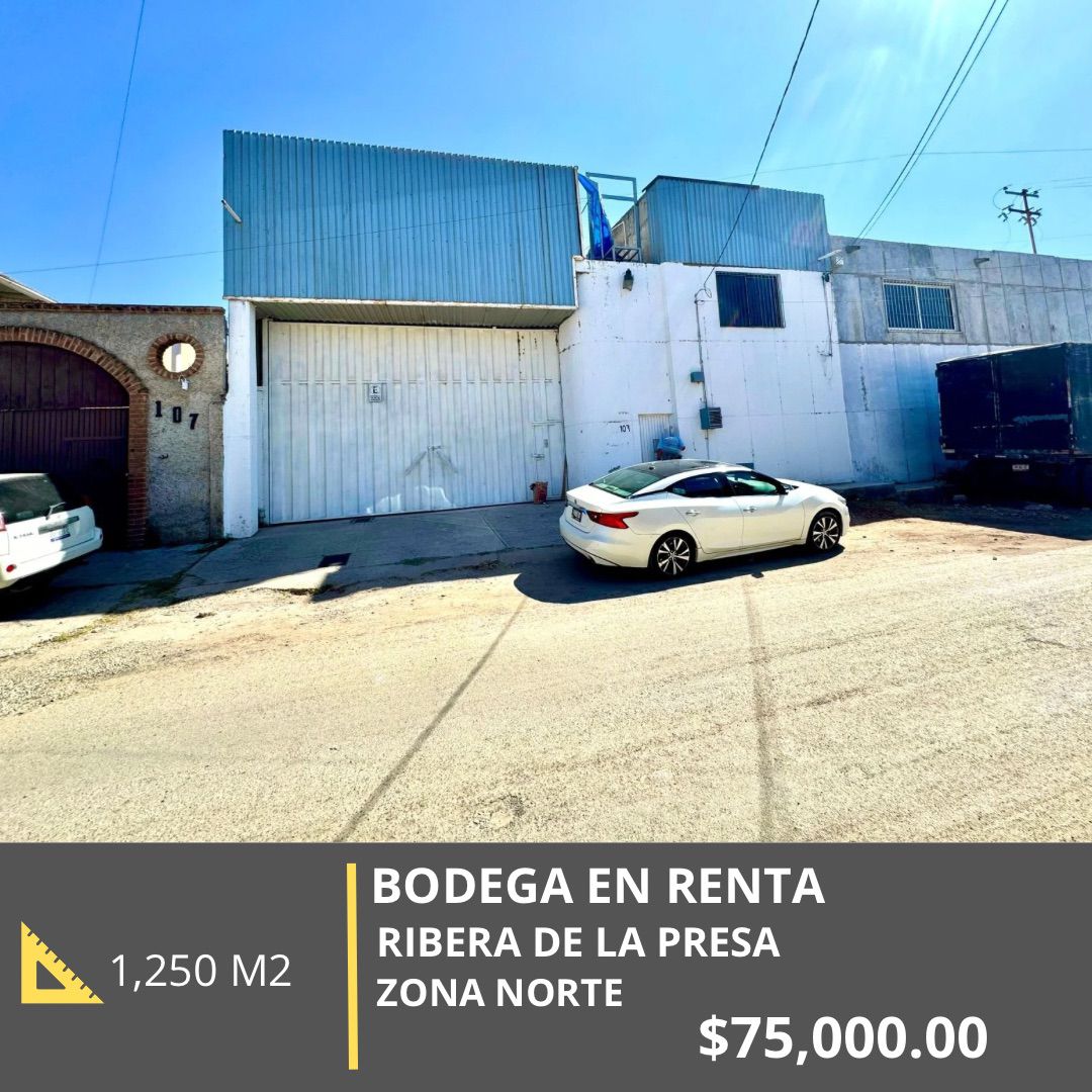 BODEGA EN RENTA EN RIBERA DE LA PRESA