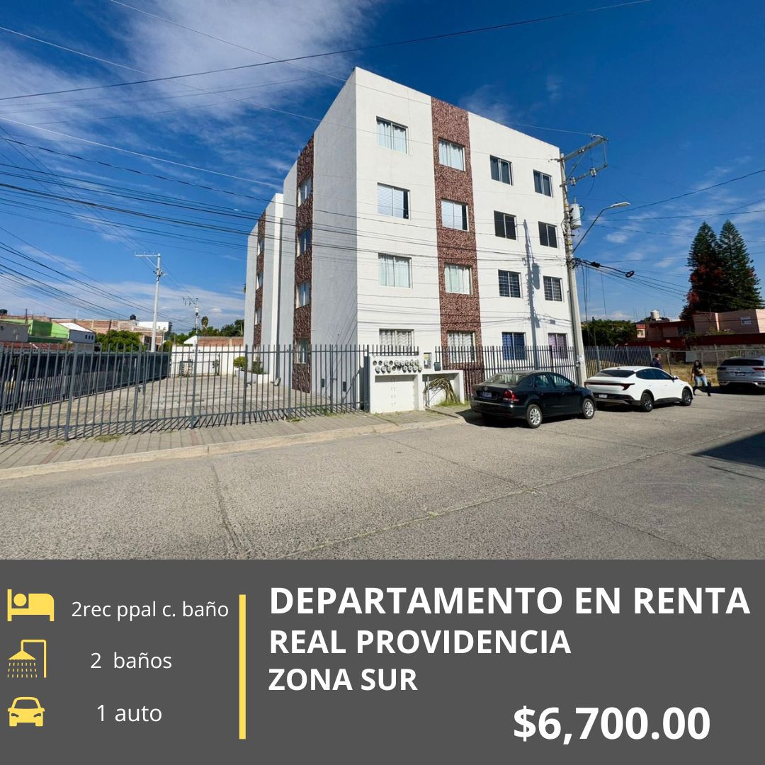 DEPARTAMENTO EN RENTA EN REAL PROVIDENCIA