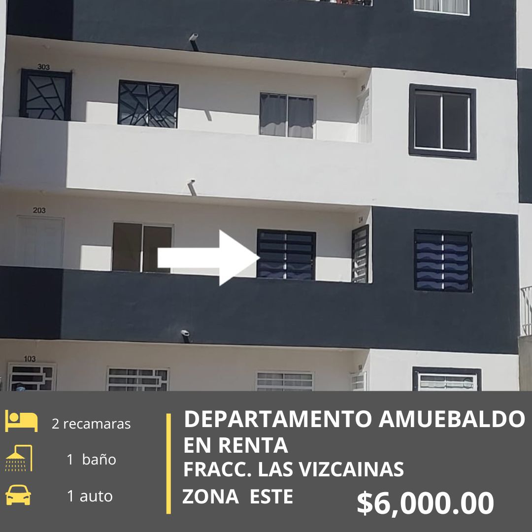 DEPARTAMENTO AMUEBLADO EN RENTA (LAS VIZCAINAS)