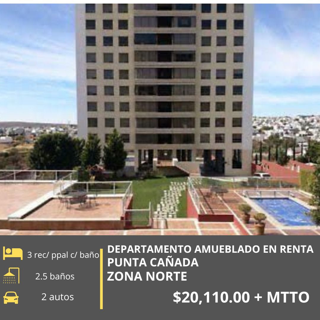 DEPARTAMENTO AMUEBLADO EN RENTA EN PUNTA CAÑADA