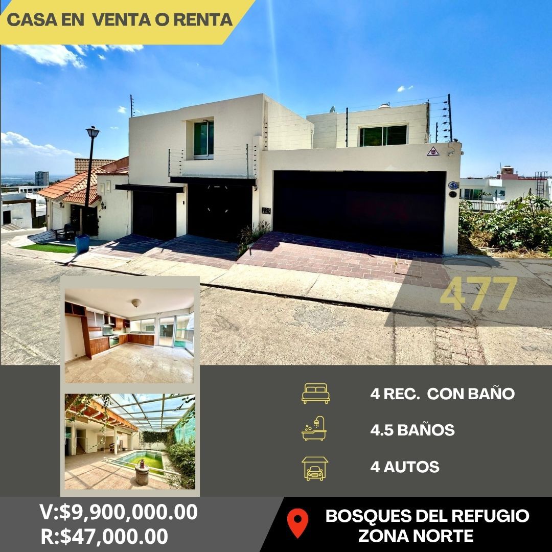 CASA EN VENTA O RENTA EN BOSQUES DEL REFUGIO