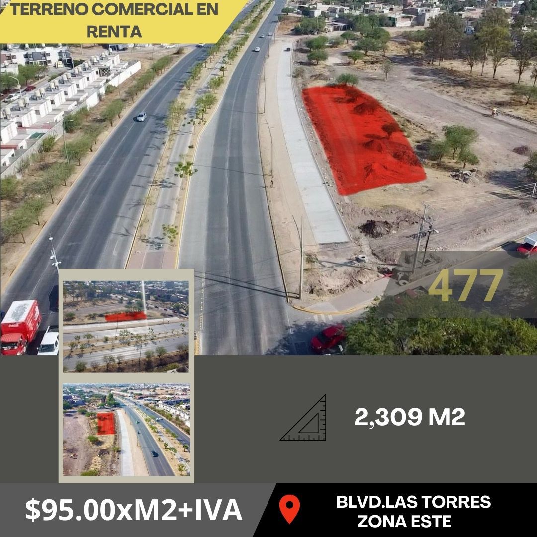 TERRENO EN RENTA SOBRE BLVD.LAS TORRES