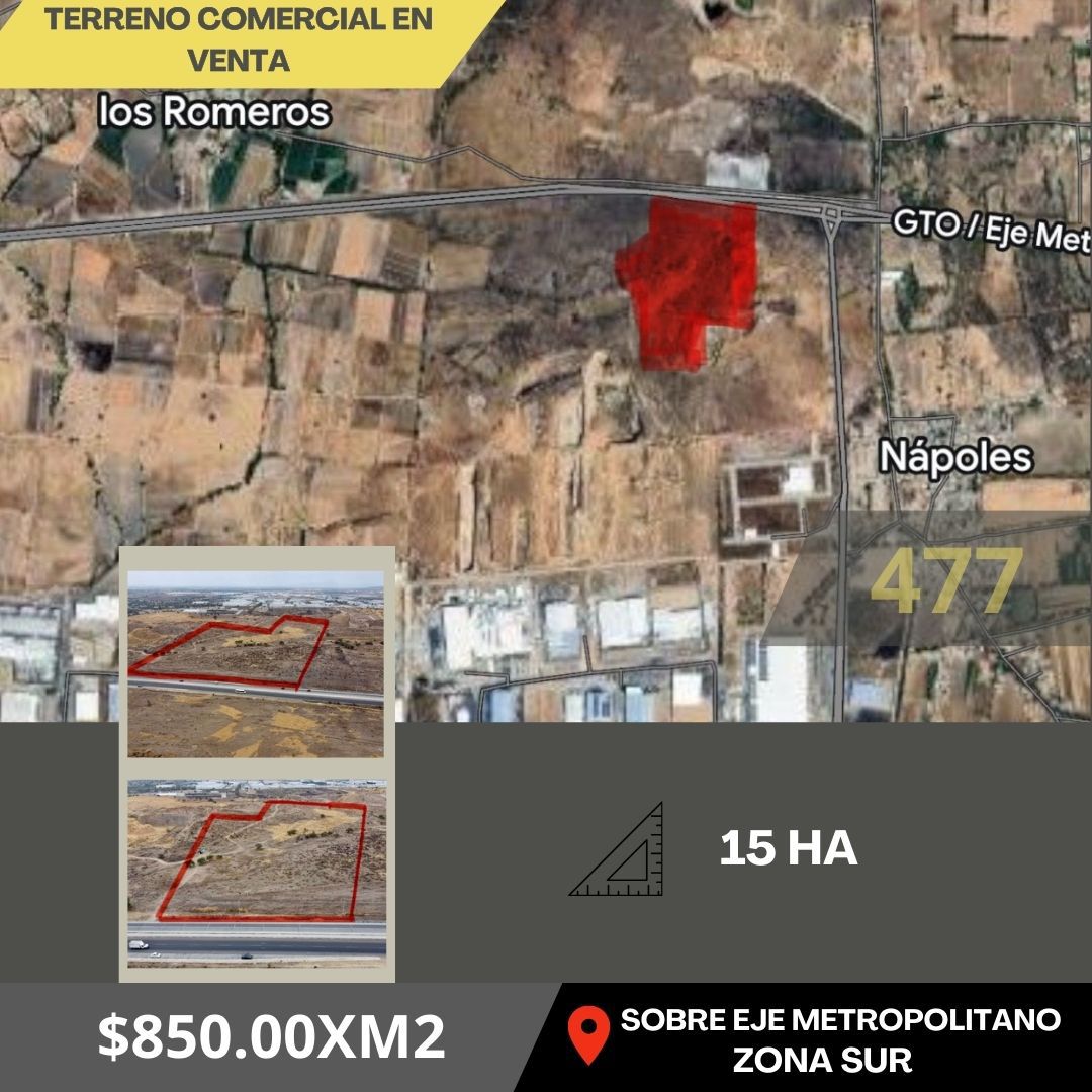 TERRENO EN VENTA DE 15 HA SOBRE EJE METROPOLITANO