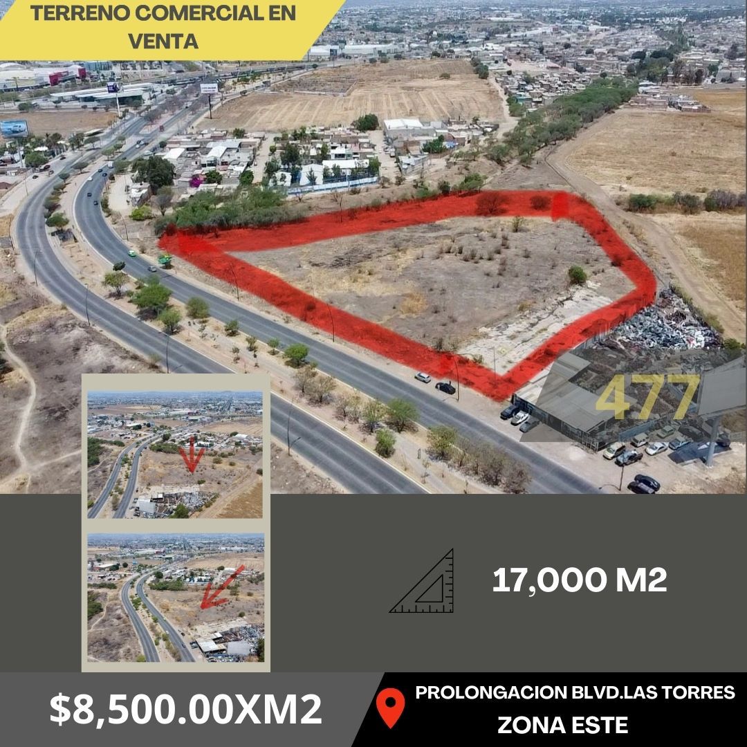 TERRENO COMERCIAL EN VENTA SOBRE PROLONGACION LAS TORRES