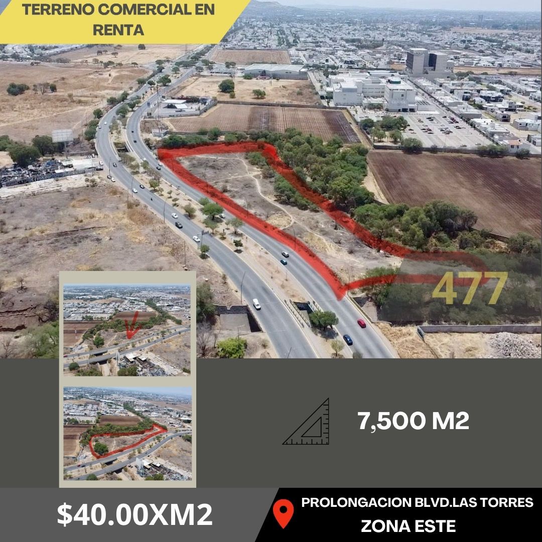 TERRENO EN RENTA SOBRE PROLONGACION LAS TORRES